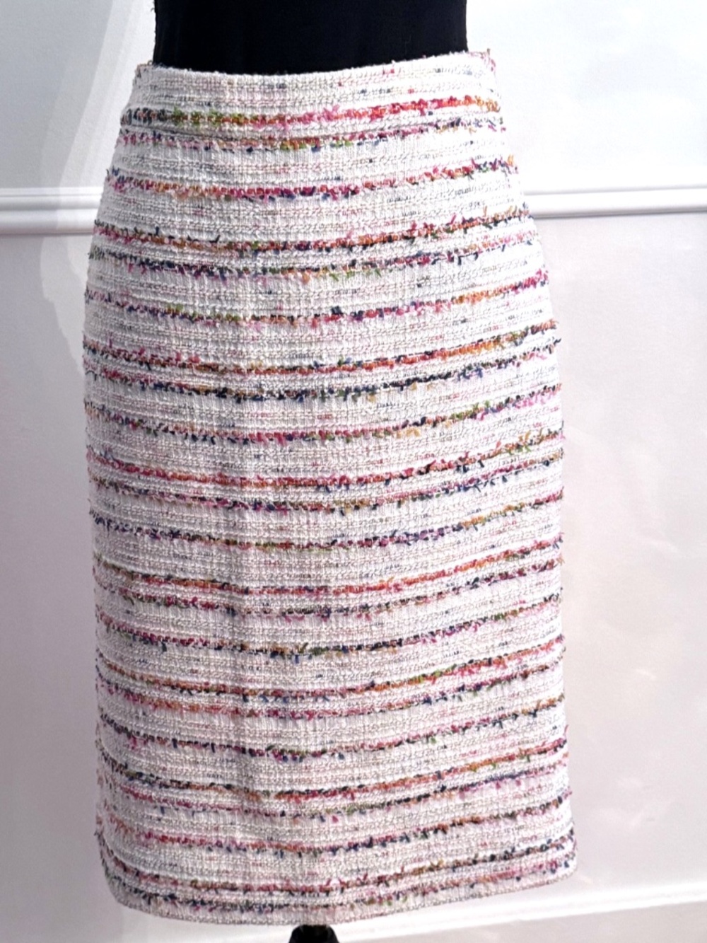 J.Crew No 2 Pencil Skirt Size 6 Confetti Tweed Metallic Pink Multicolor Lined